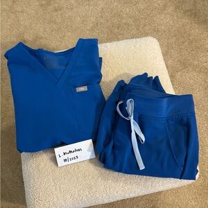 Figs Women's Scrub Set in Royal Blue
